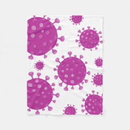 紫ウイルス粒子 フリースブランケット