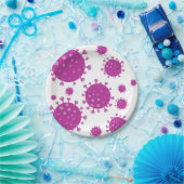 紫ウイルス粒子 ペーパープレート (パーティー)