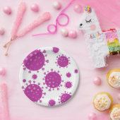 紫ウイルス粒子 ペーパープレート (パーティー)