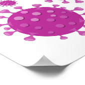 紫ウイルス粒子 ポスター (角)