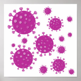 紫ウイルス粒子 ポスター