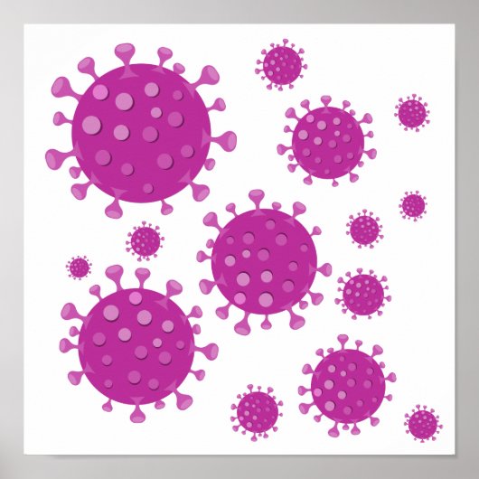 紫ウイルス粒子 ポスター (正面)