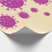 紫ウイルス粒子 ラッピングペーパー (角)