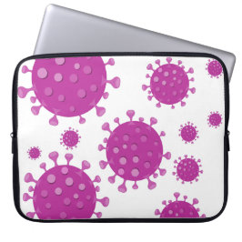 紫ウイルス粒子 ラップトップスリーブ