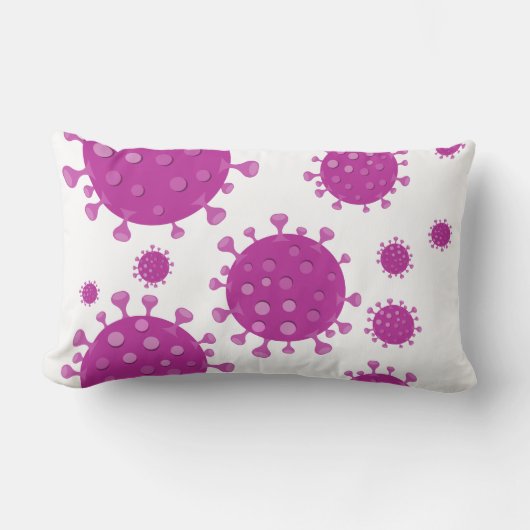 紫ウイルス粒子 ランバークッション (正面)