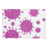 紫ウイルス粒子 枕カバー (正面)