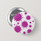 紫ウイルス粒子 缶バッジ (正面&裏面)