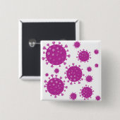 紫ウイルス粒子 缶バッジ (正面&裏面)