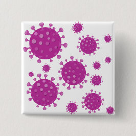 紫ウイルス粒子 缶バッジ
