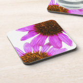 紫エキナセアフラワー抽象芸術 コースター (左側)