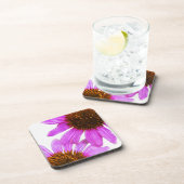 紫エキナセアフラワー抽象芸術 コースター (右側)