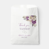 紫エレガントとアイボリーバラ結婚ズ フェイバーバッグ (正面)