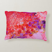 紫エレガントとオレンジのライムライトアジサイ アクセントクッション (裏面)