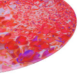 紫エレガントとオレンジのライムライトアジサイ カッティングボード (角)