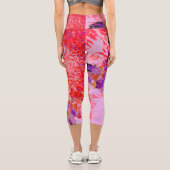 紫エレガントとオレンジのライムライトアジサイ カプリレギンス (裏面)