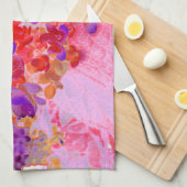 紫エレガントとオレンジのライムライトアジサイ キッチンタオル (四つ折り)