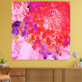 紫エレガントとオレンジのライムライトアジサイ キャンバスプリント (インサイチュ (リビング))