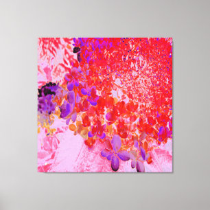 紫エレガントとオレンジのライムライトアジサイ キャンバスプリント