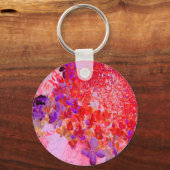 紫エレガントとオレンジのライムライトアジサイ キーホルダー (裏面)