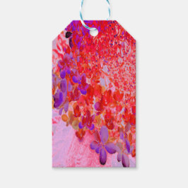 紫エレガントとオレンジのライムライトアジサイ ギフトタグ