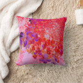 紫エレガントとオレンジのライムライトアジサイ クッション (ブランケット)