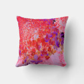 紫エレガントとオレンジのライムライトアジサイ クッション (裏面)