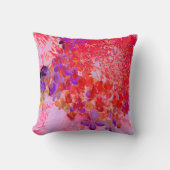 紫エレガントとオレンジのライムライトアジサイ クッション (正面)