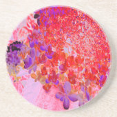 紫エレガントとオレンジのライムライトアジサイ コースター (正面)