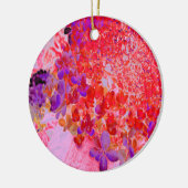 紫エレガントとオレンジのライムライトアジサイ セラミックオーナメント (左)