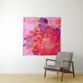 紫エレガントとオレンジのライムライトアジサイ タペストリー (インサイチュ(横))