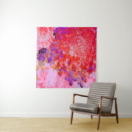 紫エレガントとオレンジのライムライトアジサイ タペストリー