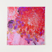 紫エレガントとオレンジのライムライトアジサイ タペストリー (正面)