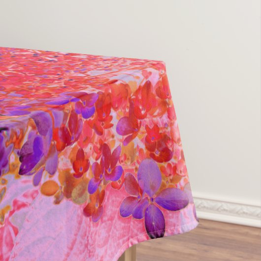 紫エレガントとオレンジのライムライトアジサイ テーブルクロス (インサイチュ)