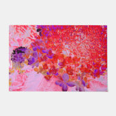 紫エレガントとオレンジのライムライトアジサイ ドアマット (正面)