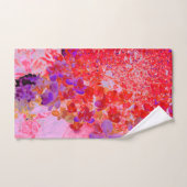 紫エレガントとオレンジのライムライトアジサイ バスタオルセット (ハンドタオル)