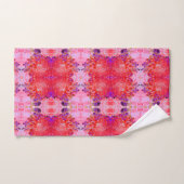 紫エレガントとオレンジのライムライトアジサイ バスタオルセット (ハンドタオル)