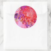 紫エレガントとオレンジのライムライトアジサイ ラウンドシール (バッグ)