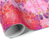 紫エレガントとオレンジのライムライトアジサイ ラッピングペーパー (ロールコーナー)
