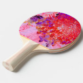 紫エレガントとオレンジのライムライトアジサイ 卓球ラケット (正面アングル)