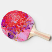 紫エレガントとオレンジのライムライトアジサイ 卓球ラケット (横)