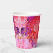 紫エレガントとオレンジのライムライトアジサイ 紙コップ (裏面)