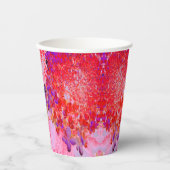 紫エレガントとオレンジのライムライトアジサイ 紙コップ (正面)
