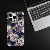紫エレガントとクリームオーキッドフローラ Case-Mate iPhoneケース