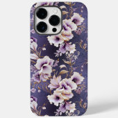紫エレガントとクリームオーキッドフローラ Case-Mate iPhoneケース (裏面)