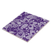 紫エレガントと白のヴィンテージ タイル (側面)