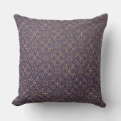 紫エレガントと金ゴールドの枕 クッション (正面)