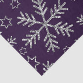 紫エレガントと銀の雪片クリスマス 薄葉紙 (詳細)