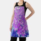 紫エレガントと青のライムライトアジサイ エプロン (インサイチュ)