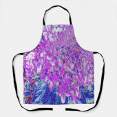 紫エレガントと青のライムライトアジサイ エプロン (正面)