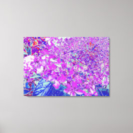 紫エレガントと青のライムライトアジサイ キャンバスプリント